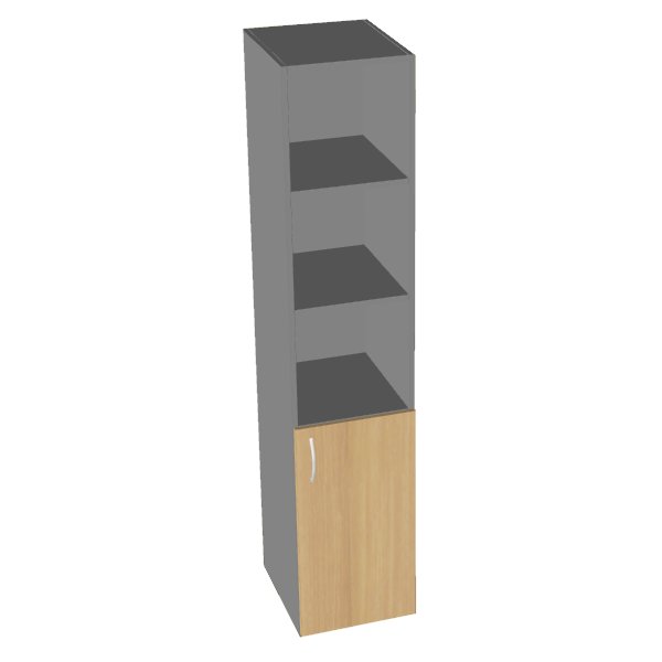 Шкаф узкий высокий полуоткрытый BekWem (МДФ) ФР-6.1+91.0.1