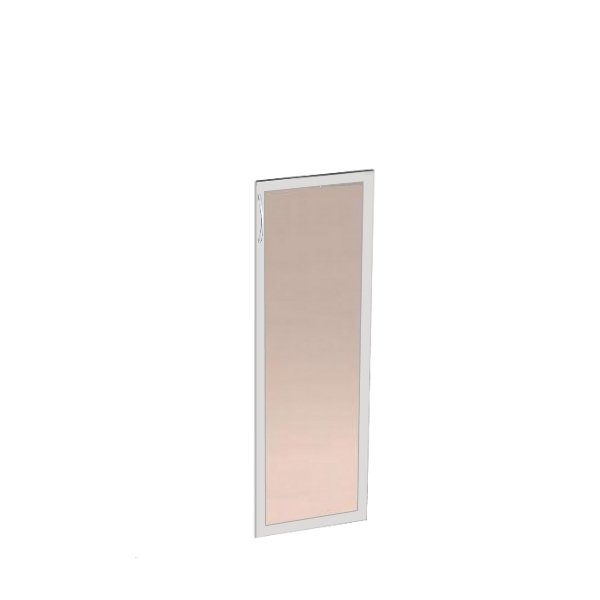 Дверь  стеклянная в алюм. раме (без ручки) 60.0 L/R  BekWem (МДФ)