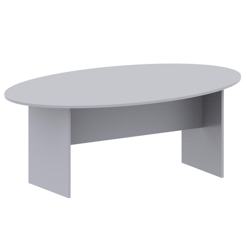 Стол для заседаний Арго А-028 овальный серый (2000х1200х760 мм)