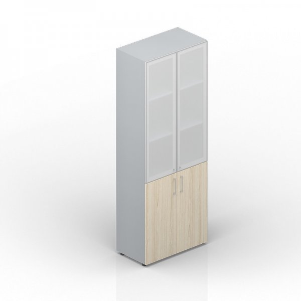 Шкаф высокий со стеклом в алюминиевой раме Polo OMHS834L 