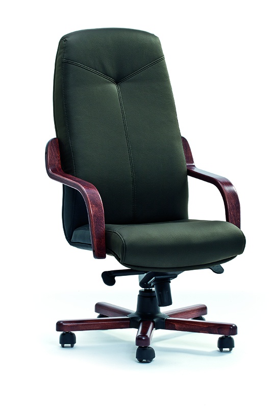 Кресло для руководителя Vector (подлокотники орех)